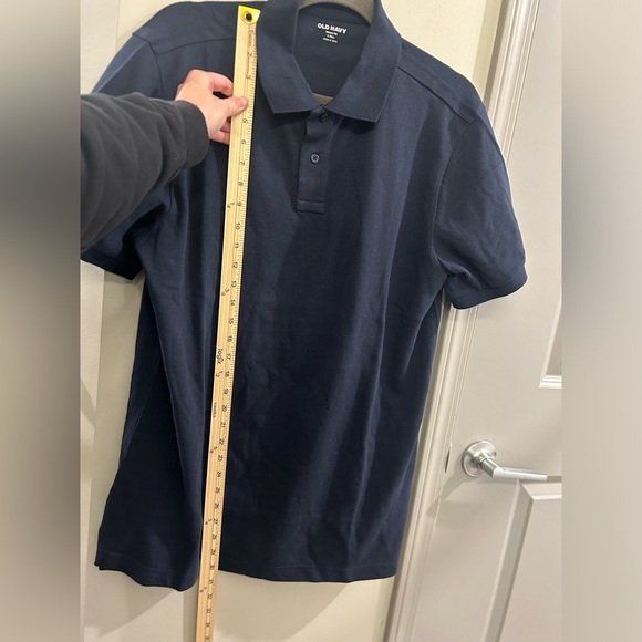 Old Navy Polo Shirt Short Sleeve Mens Large Tall Navy Blue Preppy Uniform - Picture 7 of 7